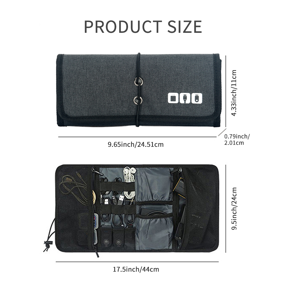 Tech Accessories Cheap - Home Cable Organizer Pouch | Roll-Up