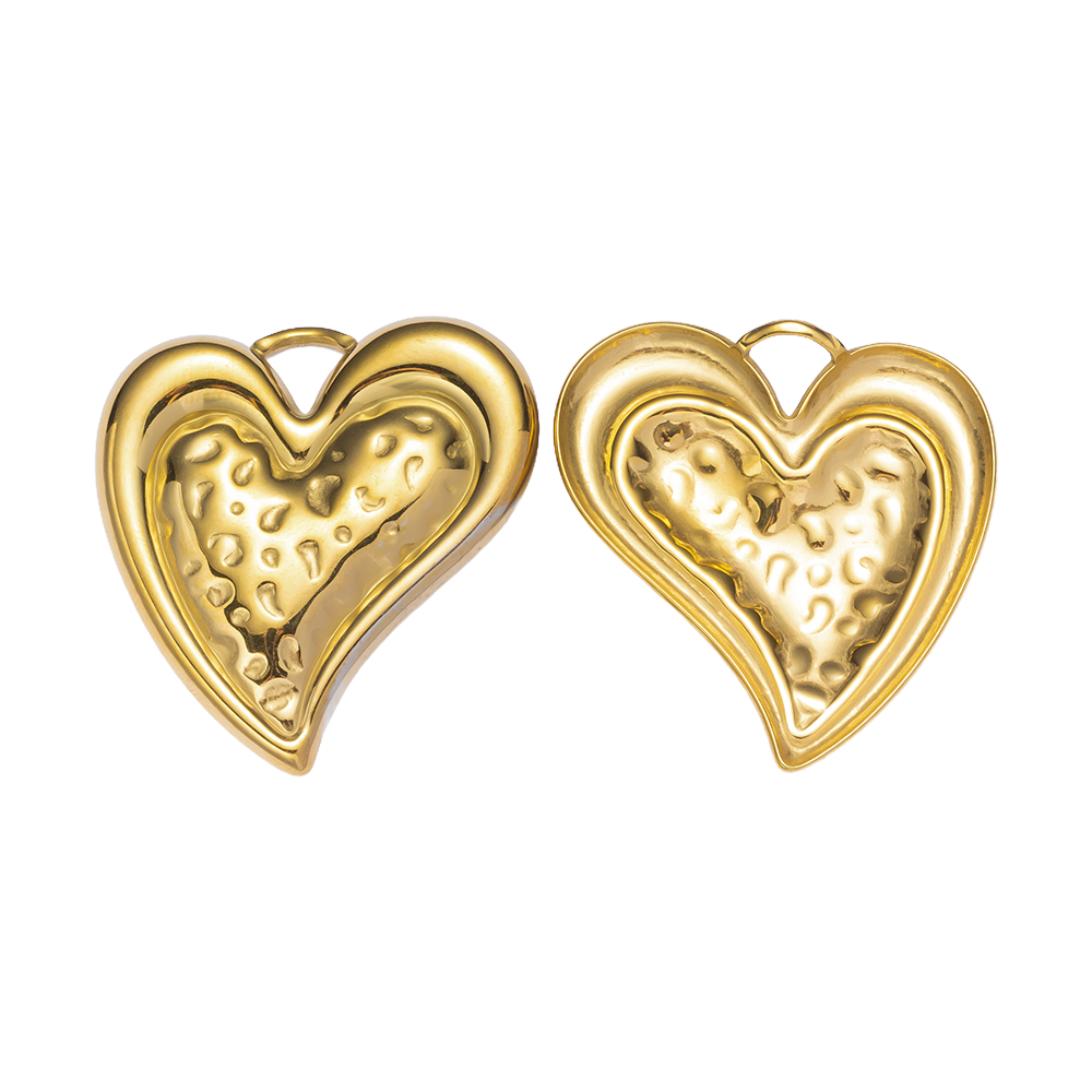 2pcs Gold Stainless Steel Hear - Vintage Tech Accessories incelemesi ve fiyatı