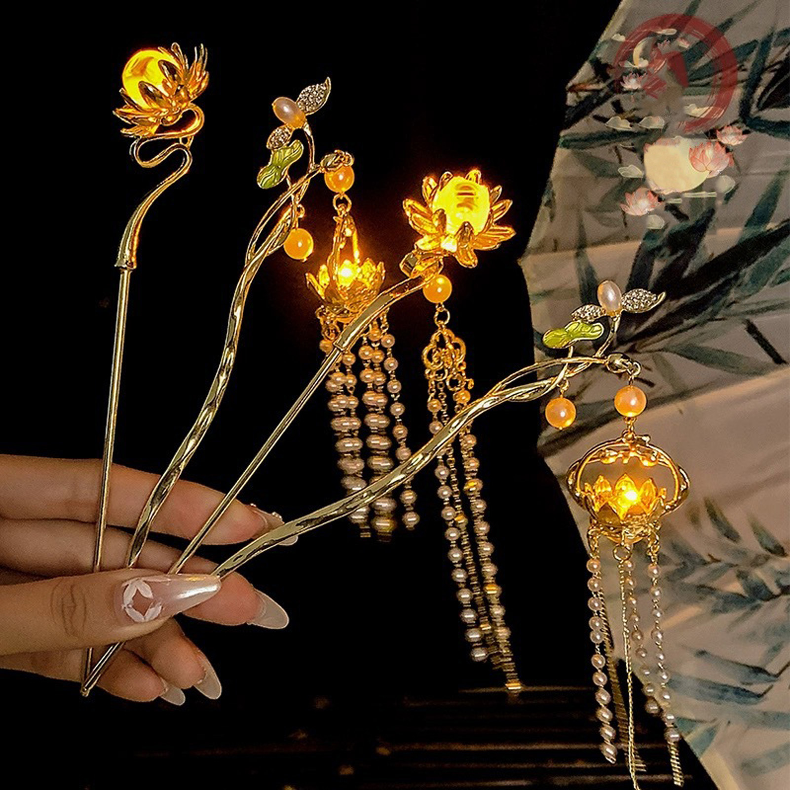 Luminous Flower Hairpin For Wo - Vintage Tech Accessories incelemesi ve fiyatı