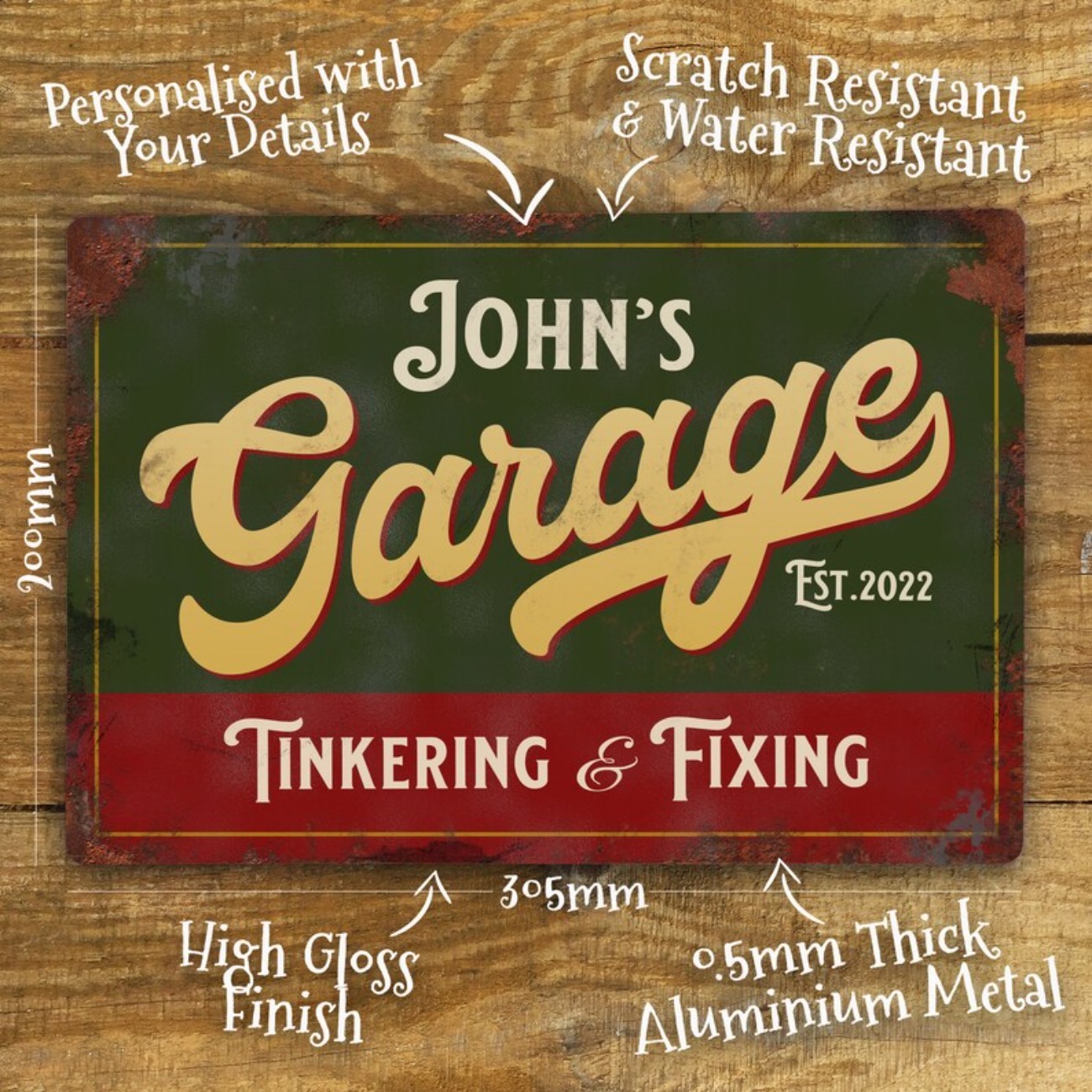 Custom Personalised Garage Met - Vintage Tech Accessories incelemesi ve fiyatı