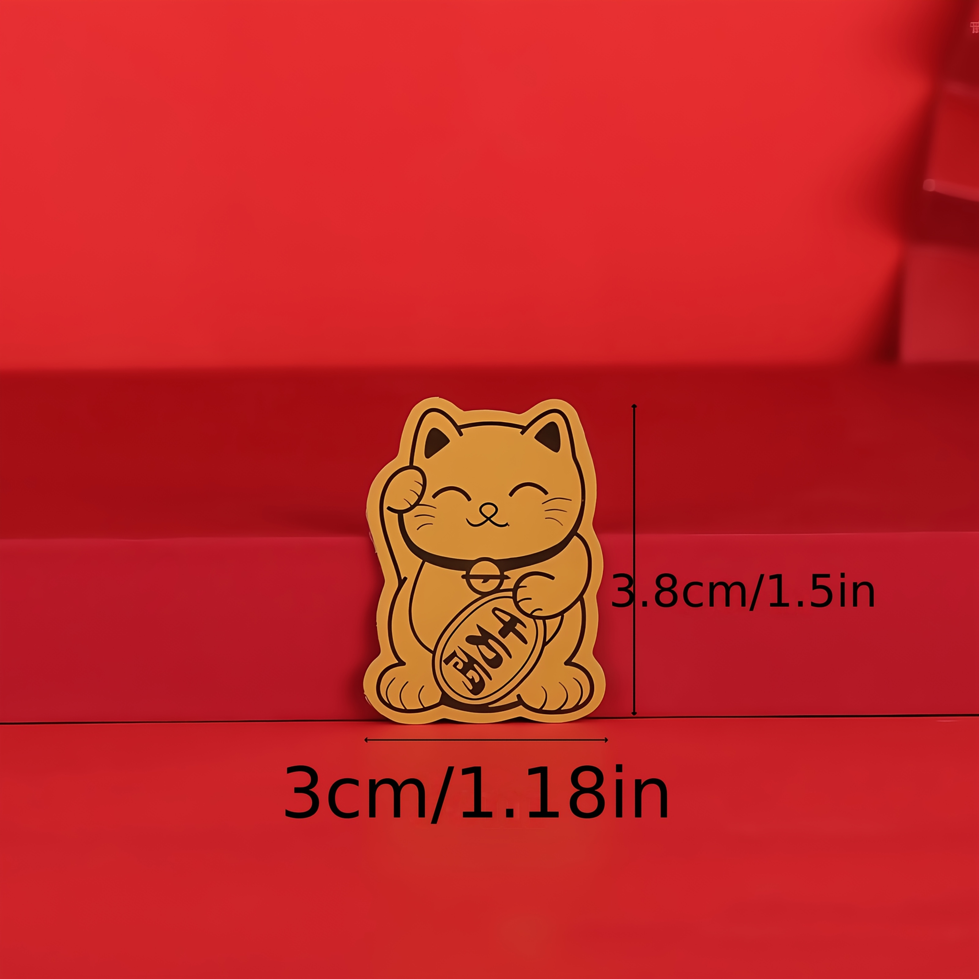 6 Gold Lucky Cat Stickers - De - Tech Accessories For Laptop incelemesi ve fiyatı