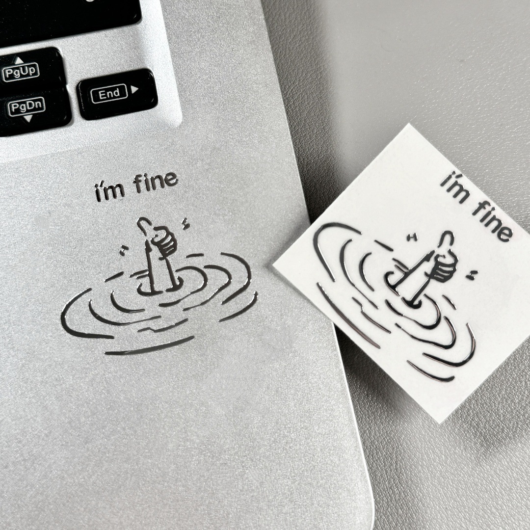 5/10Pcs I'M Fine, Funny, Sarca - Tech Accessories For Laptop incelemesi ve fiyatı