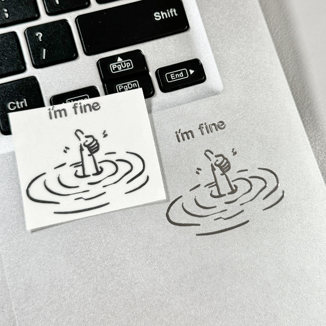 5/10Pcs I'M Fine, Funny, Sarca - Tech Accessories For Laptop incelemesi ve fiyatı
